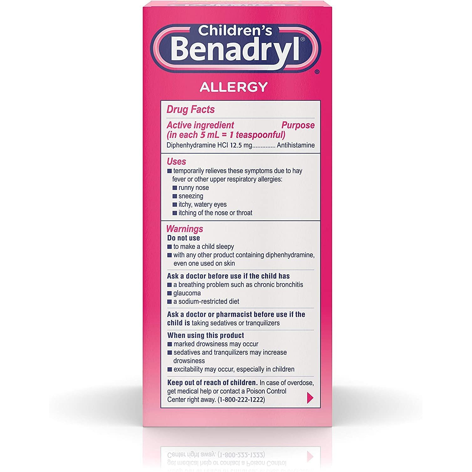 Children's Benadryl Allergy Liquid Cherry 8 oz