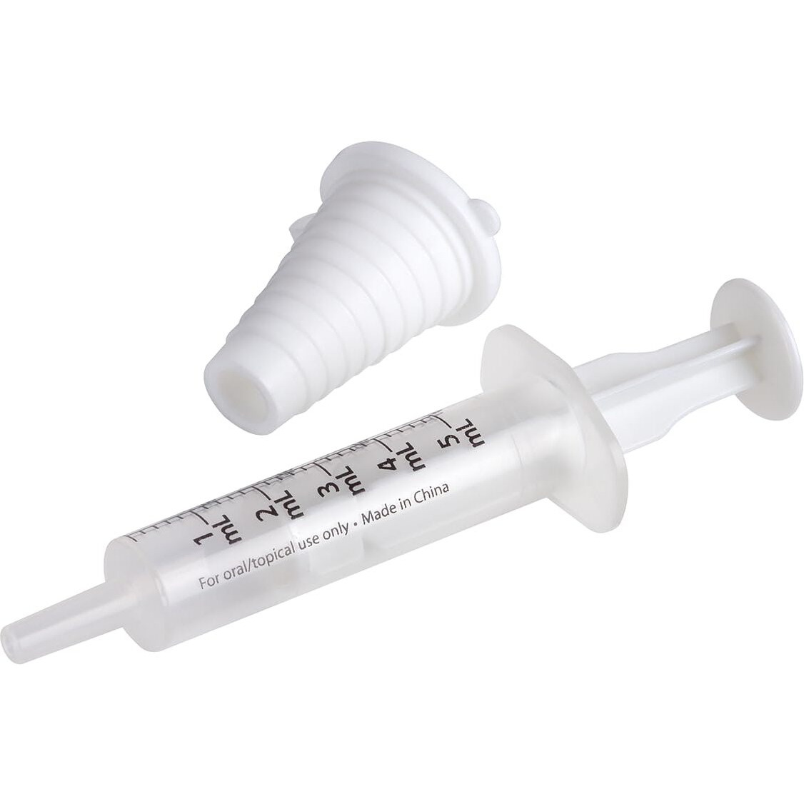 EZY DOSE Kids Baby Oral Syringe & Dispenser Calibrated for Liquid Medicine, Reduce Mess, Easy Way to Orally Administer Medication, 5 mL/1 TSP, Includes Bottle Adapter, Clear, BPA Free