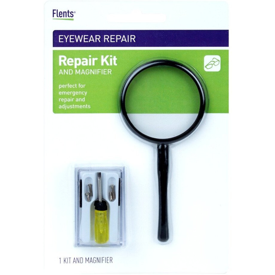 Flents Eye Glasses Repair Kit and Magnifier