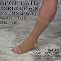 Sportaid Ankle Brace, Nylon Two-Way Stretch, Beige color, Size Large - 1 ea