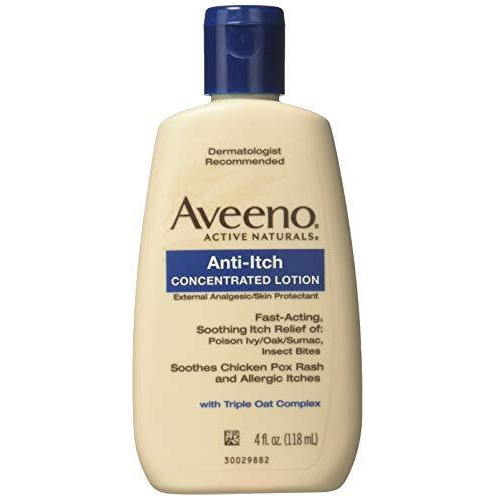Aveeno Anti-Itch Concentrated Lotion, 4-Ounce Bottles (Pack Of 6)