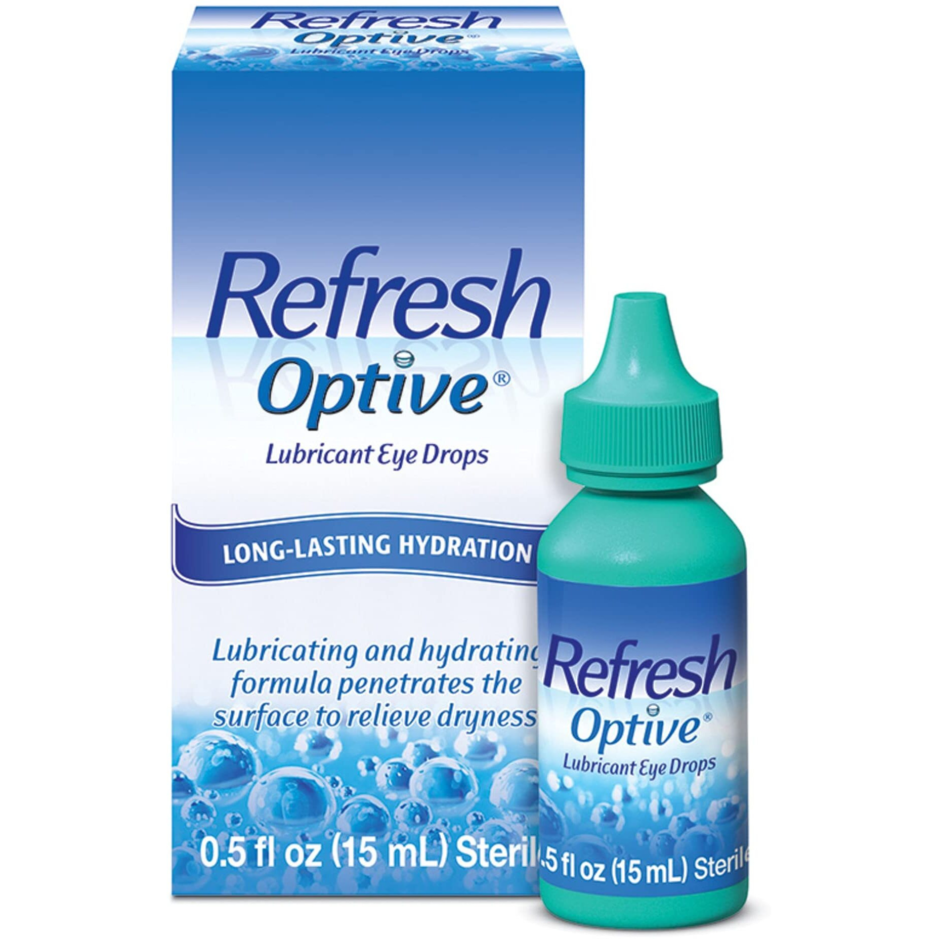 Refresh Optive Lubricant Eye Drops, Sterile, 0.5 Fl. Oz (Pack of 1)