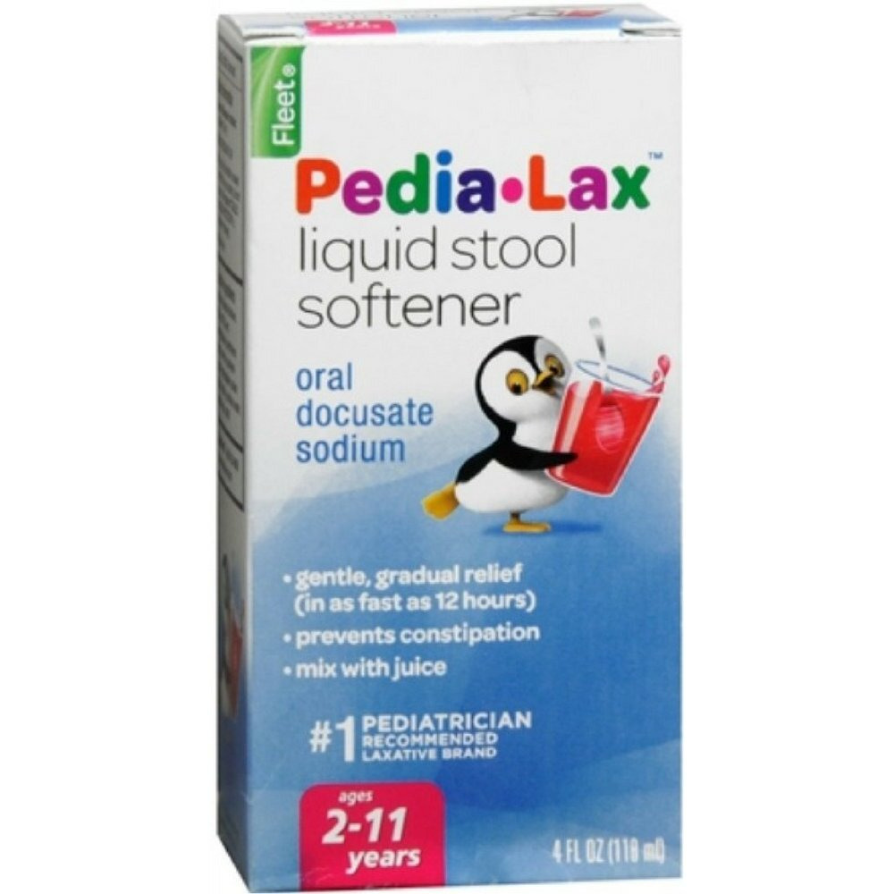 Fleet Pedia Lax Liquid Stool Softener, Fruit Punch, 4 oz