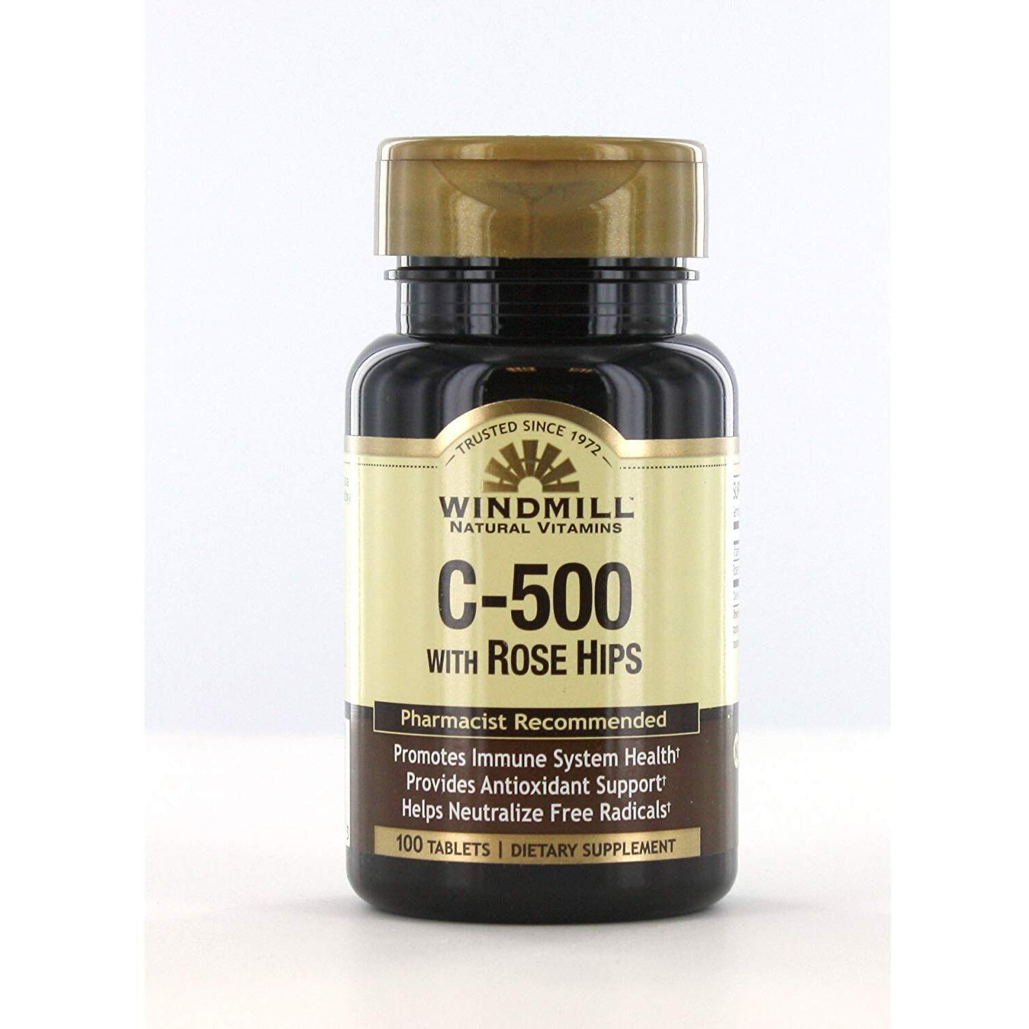 Vitamin C TABS 500MG R/H WMILL Size 100