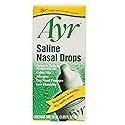 Ayr Saline Nasal Drops, 1.69-Ounce Bottles (Pack of 6)