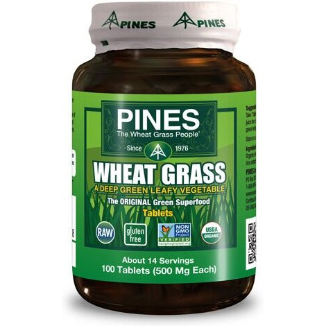 Pines International Organic Wheat grass - 500 Mg - 100 Tablets(D0102H5KAY2)