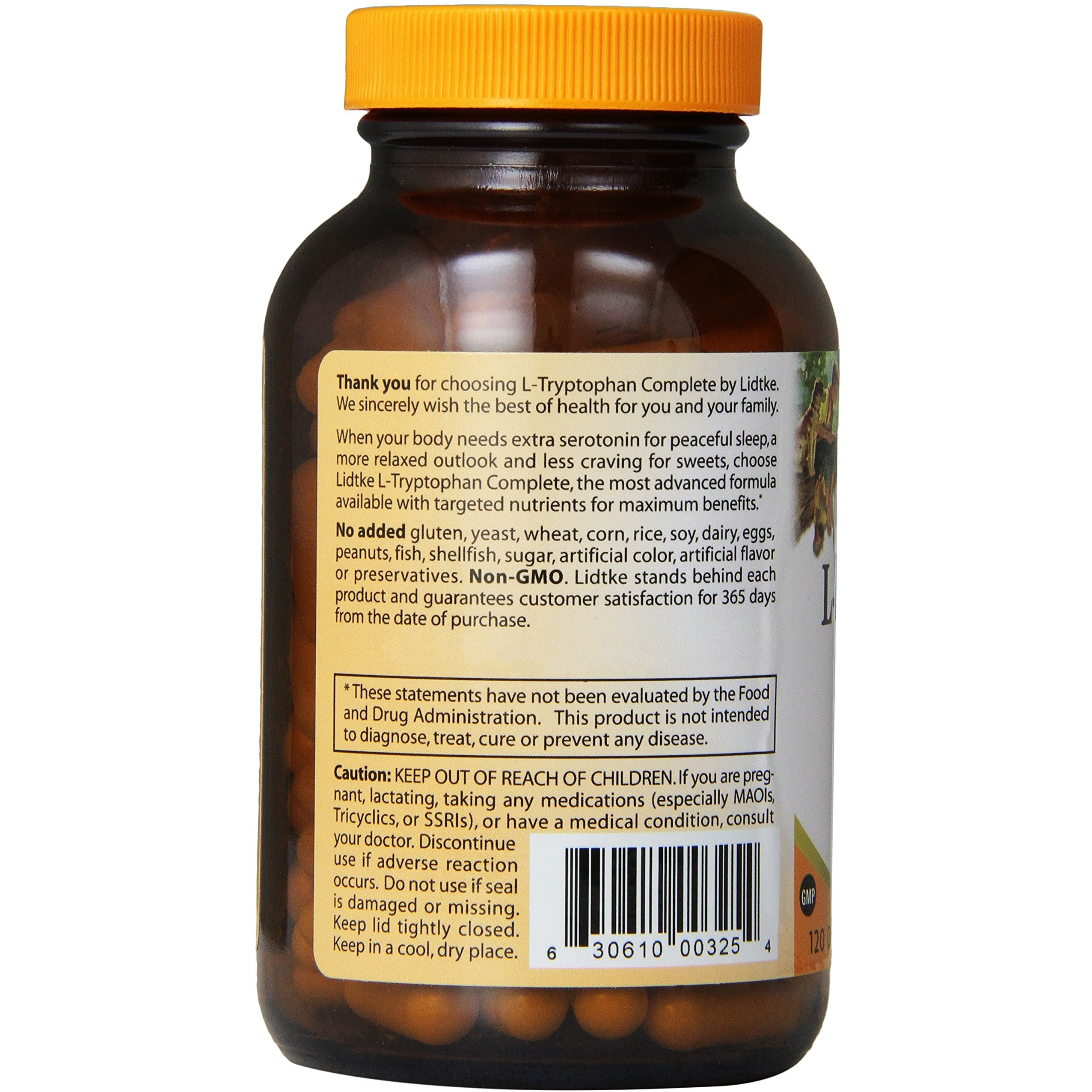 Lidtke Technologies L-Tryptophan Complete Capsules, 120 Count