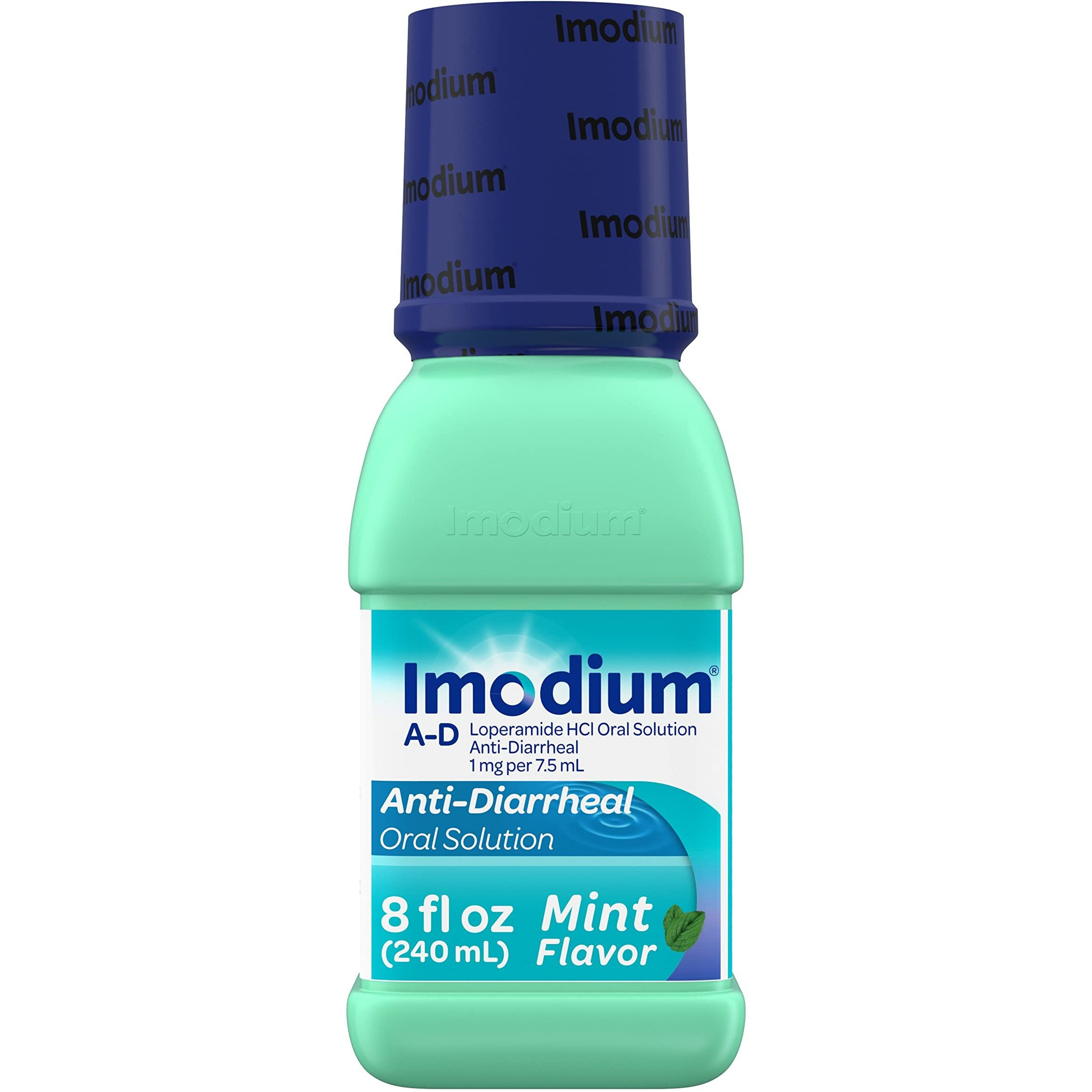 Imodium A-D Liquid Anti-Diarrheal Medicine with Loperamide Hydrochloride to Help Control Symptoms of Diarrhea Due to Acute, Active & Traveler's Diarrhea, Mint Flavor, 8 fl. oz