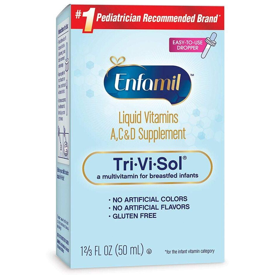 Enfamil Tri-Vi-Sol Vitamins A, D & C Supplement Drops for Infants, 1.69 Fl Oz (Pack of 3)