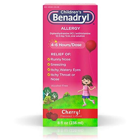 Children's Benadryl Allergy Liquid Cherry 8 oz