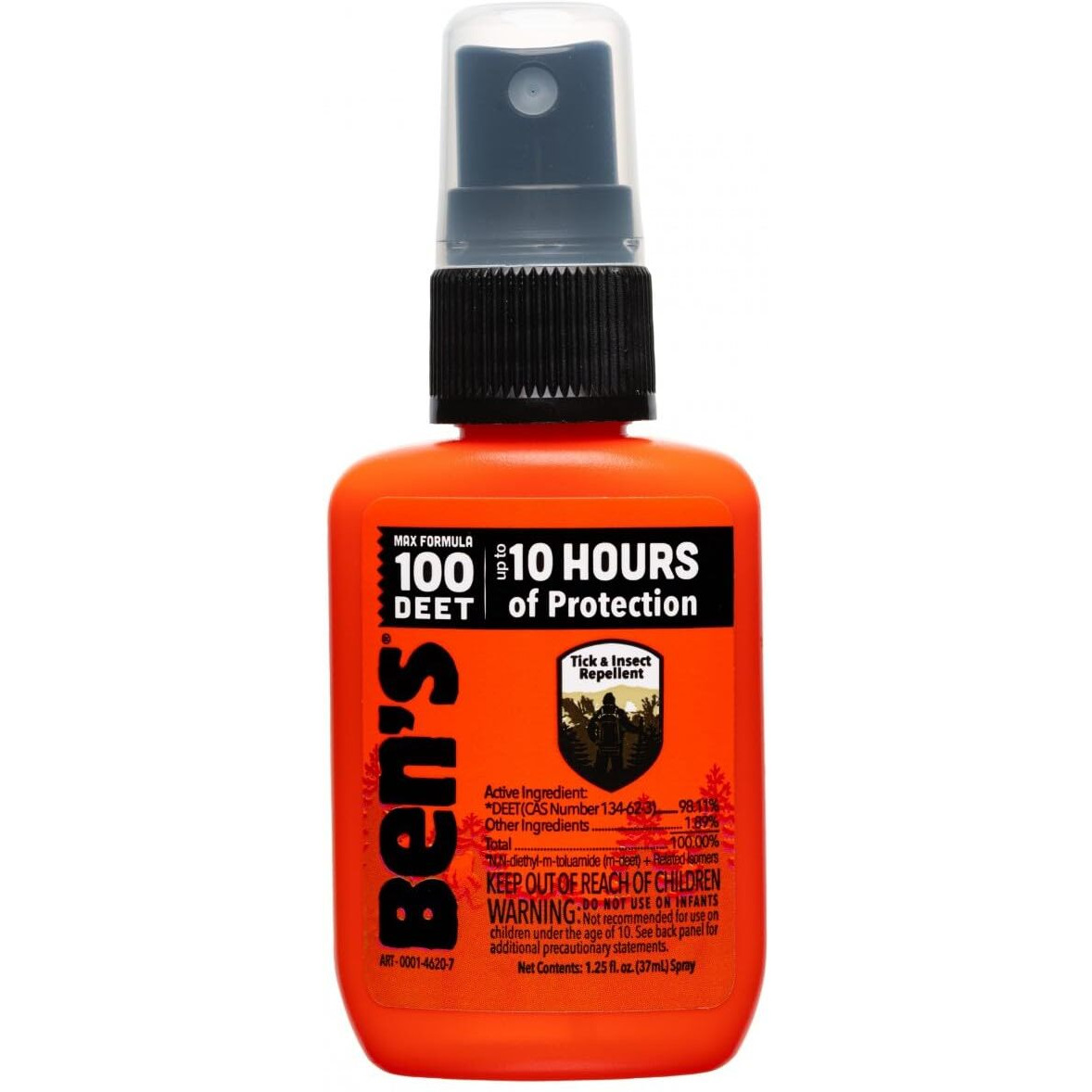 Ben's 100% DEET Mosquito, Tick and Insect Repellent, 1.25 Ounce Pump, 3 Count