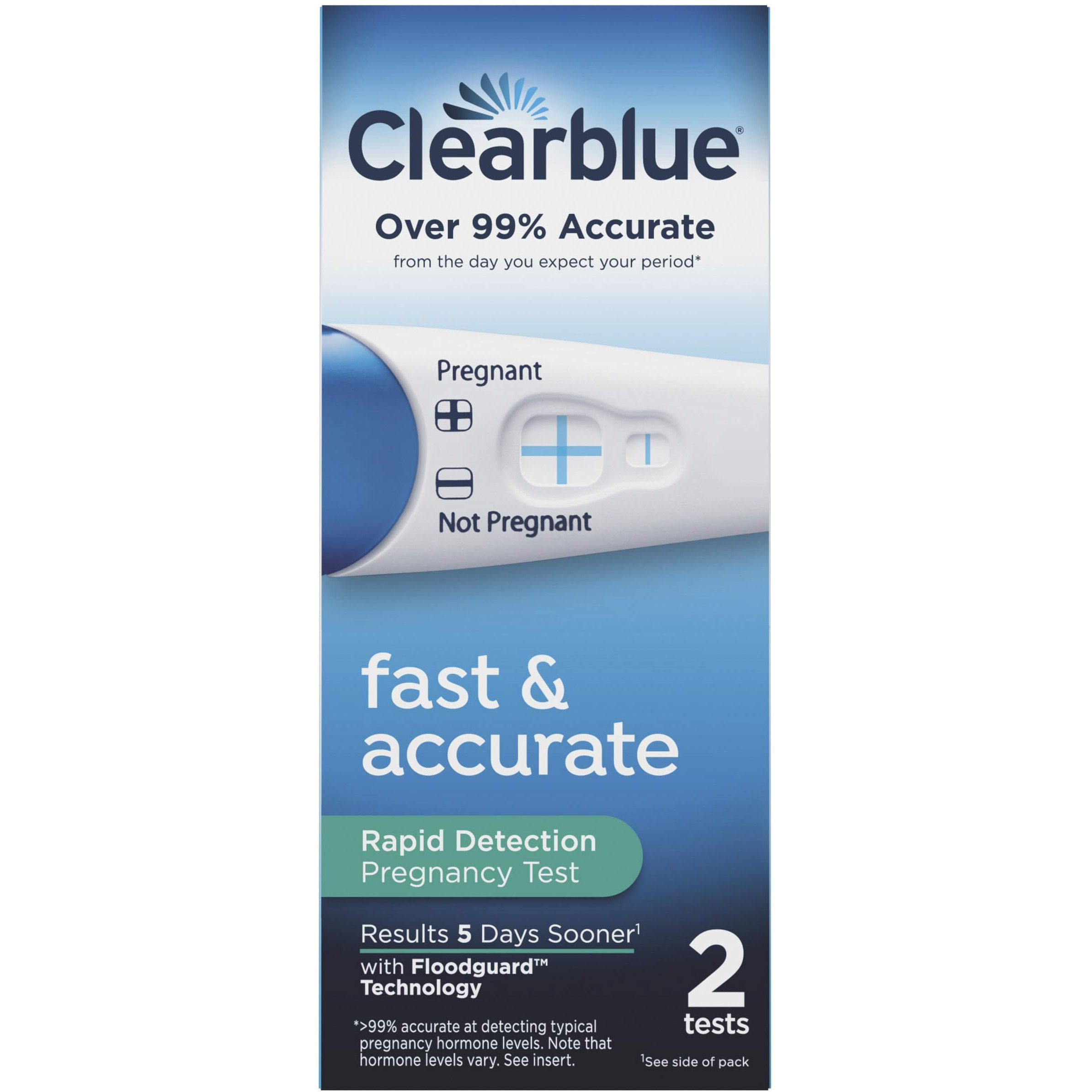 Clearblue Rapid Detection Pregnancy Test, Home Pregnancy Kit, 2 Count