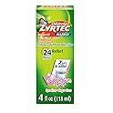 Zyrtec 24 Hr Children's Allergy Syrup with Cetirizine, Dye- & Sugar-Free, Bubble Gum, 4 fl. Oz