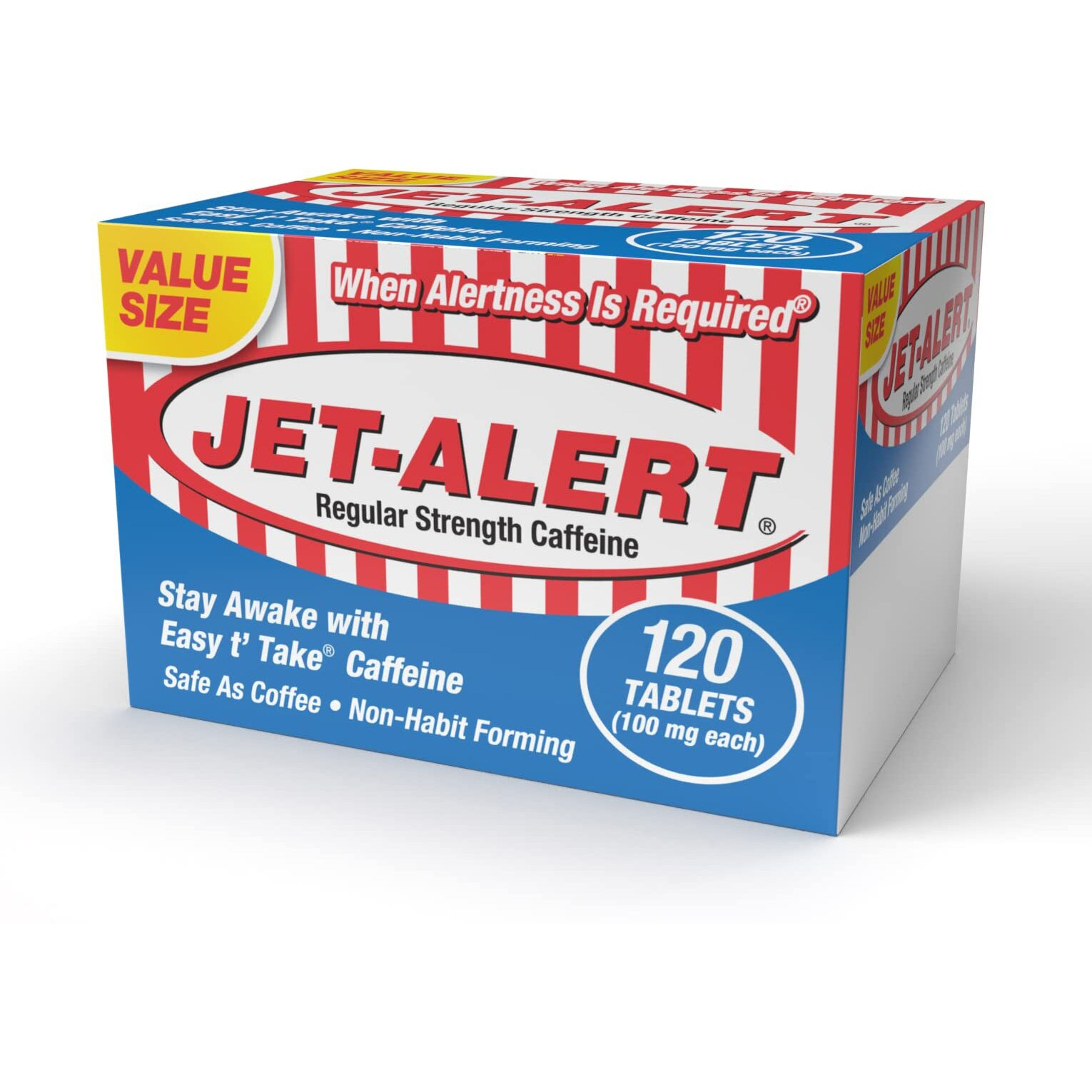 Jet-Alert 100 MG Each Caffeine Tab 120 Count