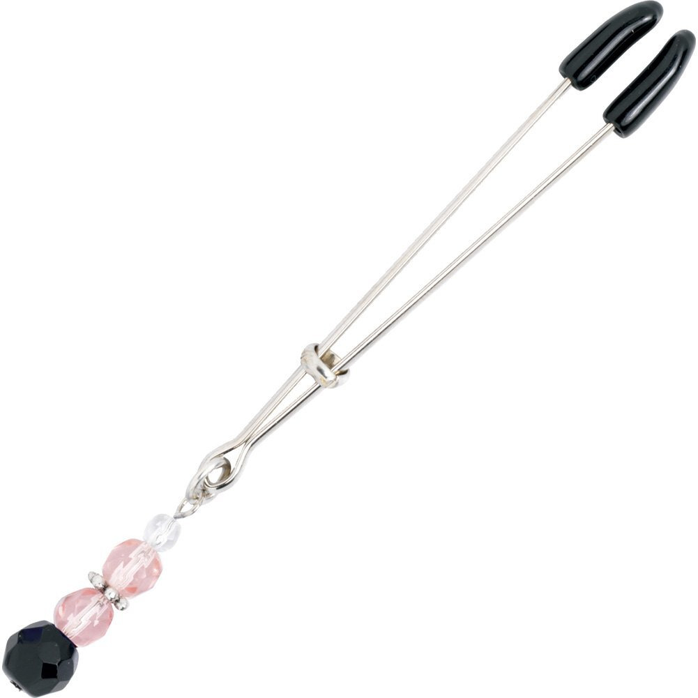 TWEEZER CLIT CLAMP W/PINK BEADS