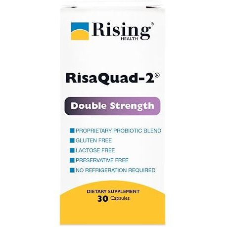 Risaquad-2 Ds Capsules ***Ris, Size 30 - 375mg Probiotic Dietary Supplement Capsules.