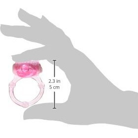 Pierced Tongue Vibrating Silicone Cock Ring Waterproof Magenta(D0102H7HFHA.)