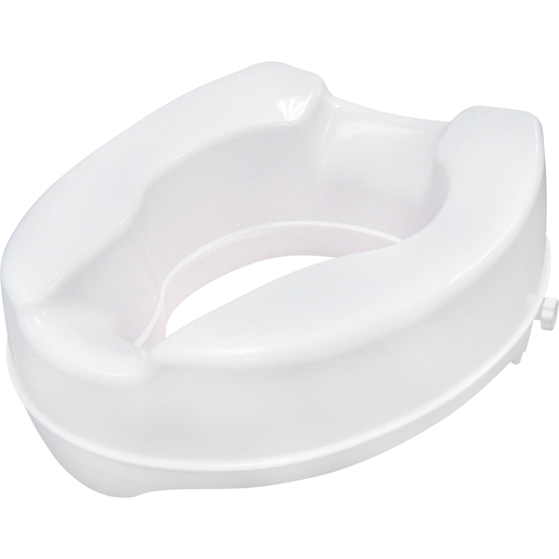 Drive Medical Raised Toilet Seat with Lock, White, 4"
