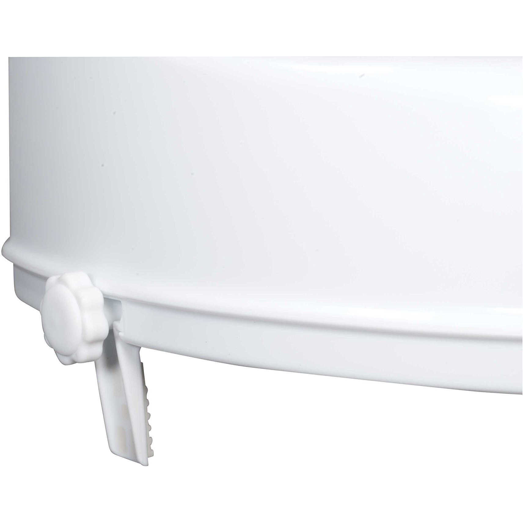 Drive Medical Raised Toilet Seat with Lock and Lid , White, 4"