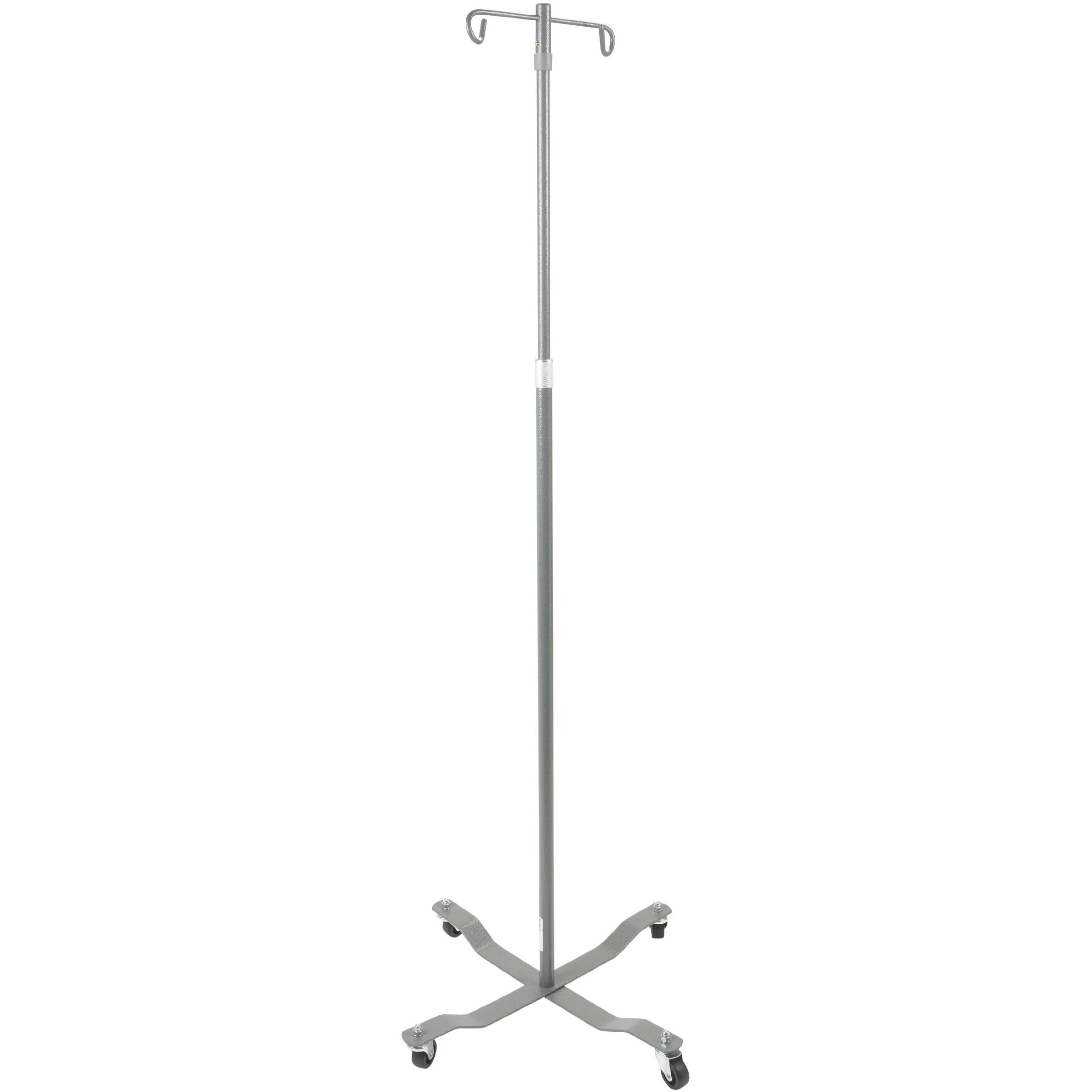 Economy Removable Top I. V. Pole, 4 Hook Top, Chrome