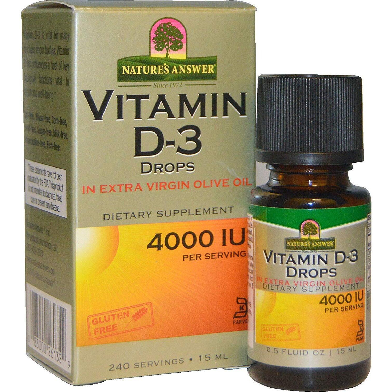 Natures Answer - Vitamin D-3 Drops - 4000 Iu - 05 Fl Oz(D0102H5W1RT)