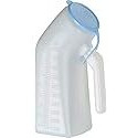 NOVA Medical Products Male Urinal, Portable Urinal for Men with Cover, Extra Durable, Clear