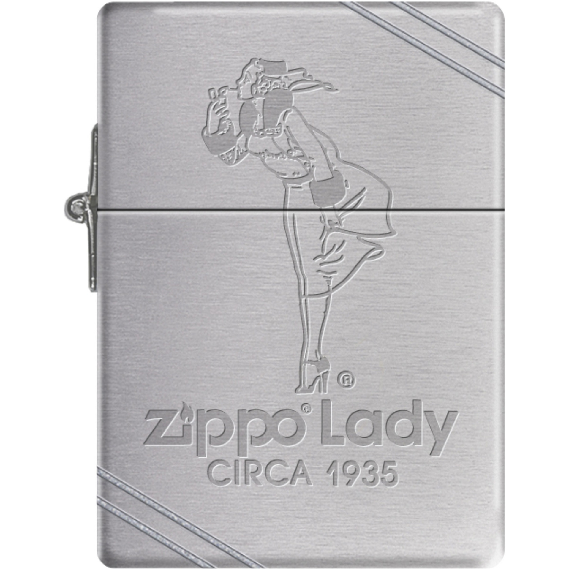 1935MP320535 - ZIPPO PROCUT 1935 Replica w/ Slashes-Zippo Lady Circa 1935