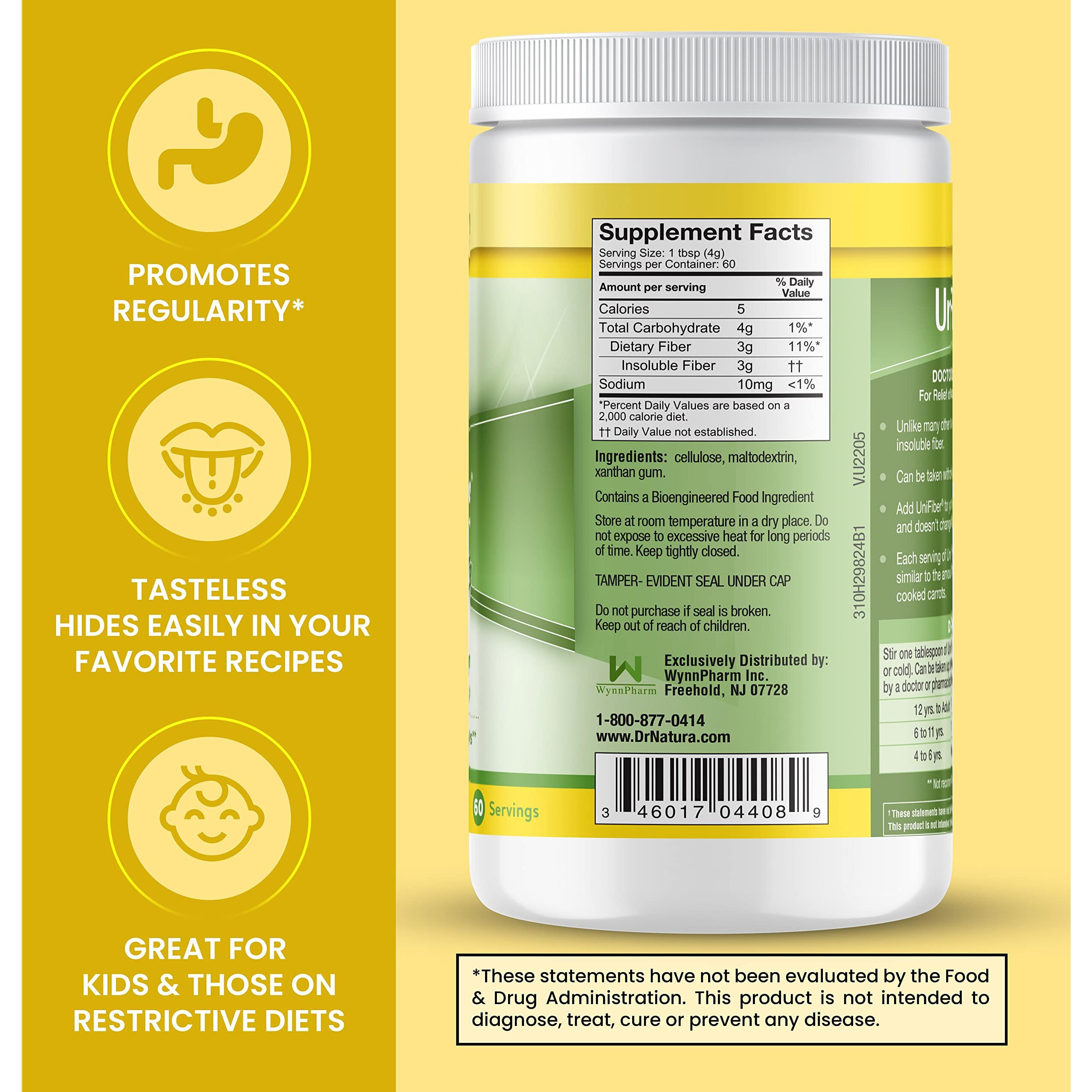 Dr. Natura Unifiber, Natural Fiber Supplement, 8.4-Ounce
