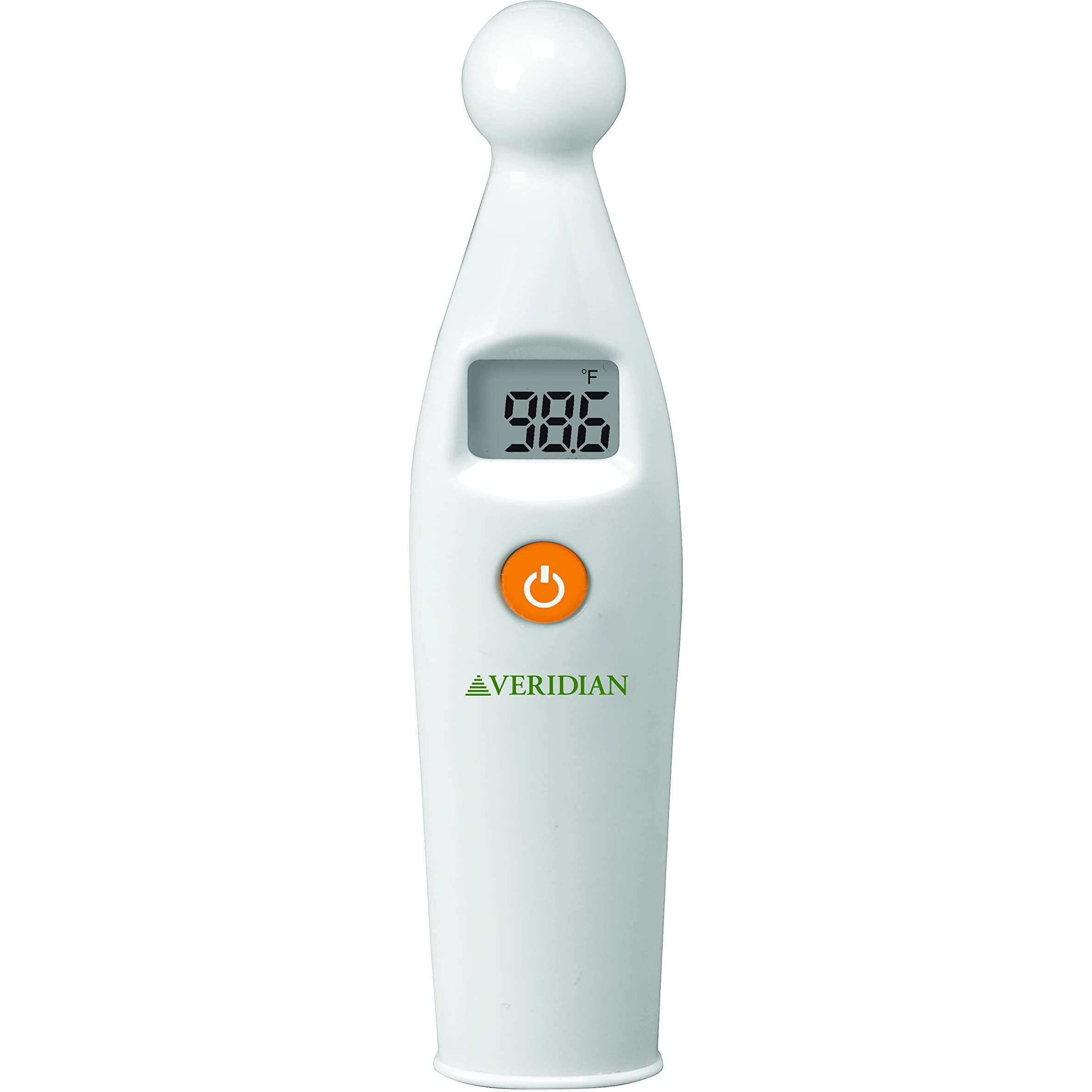 Veridian Healthcare Temple Thermometer | Infrared Measurements | Fast 6-Second Readout | Fever Alert | Backlit Display | Programmable Timer | 1-Year Warranty