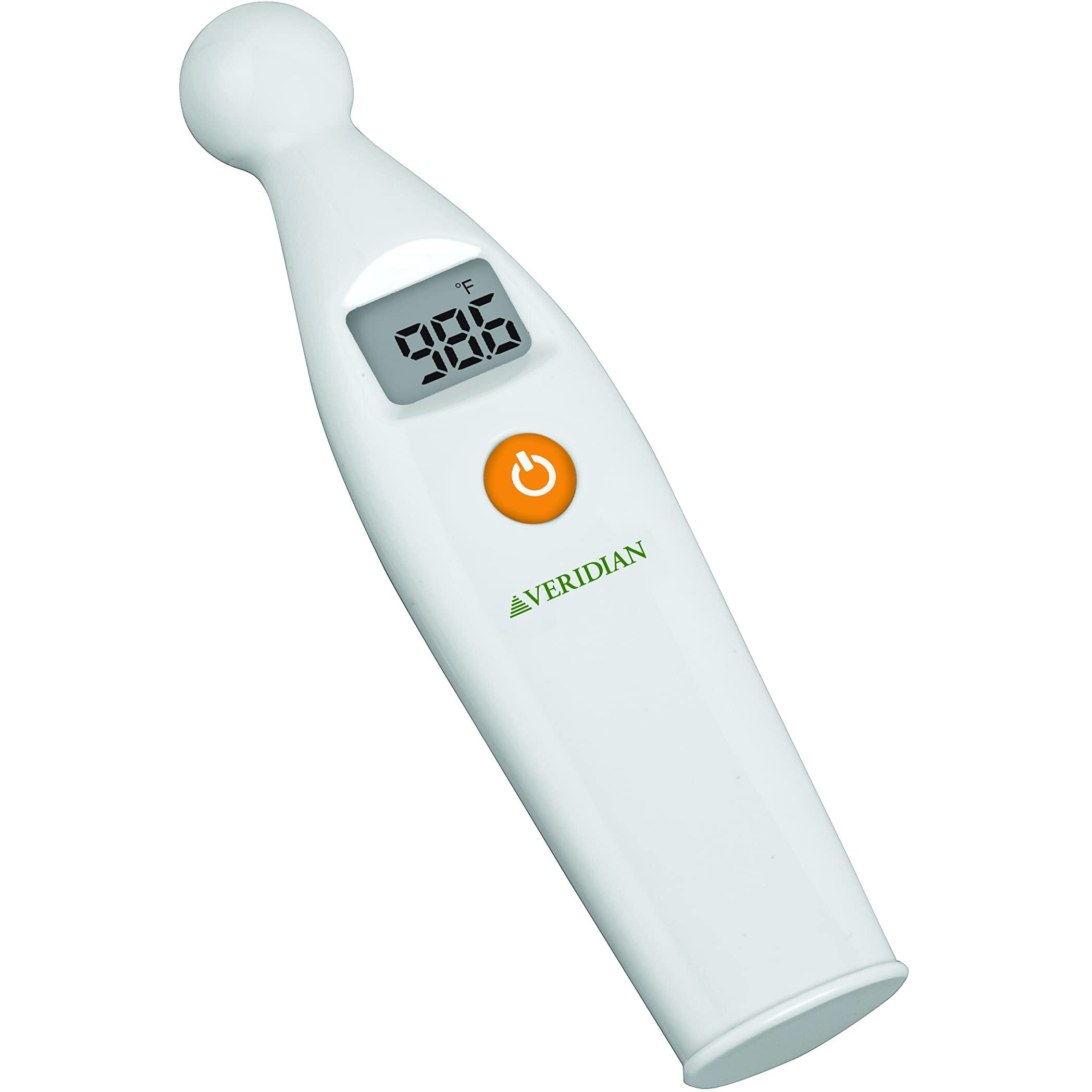 Veridian Healthcare Temple Thermometer | Infrared Measurements | Fast 6-Second Readout | Fever Alert | Backlit Display | Programmable Timer | 1-Year Warranty