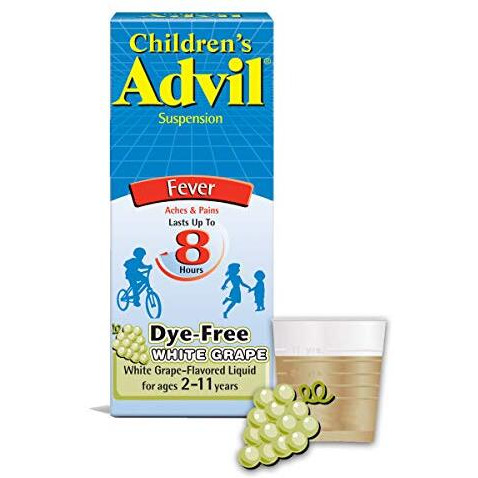 Childrens Advil Liquid Pain Relief Medicine and Fever Reducer, 100 Mg Children's Ibuprofen for Ages 2-11, White Grape - 4 Fl Oz