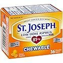 St. Joseph Orange Chewable 81mg Aspirin, 36 Tablets