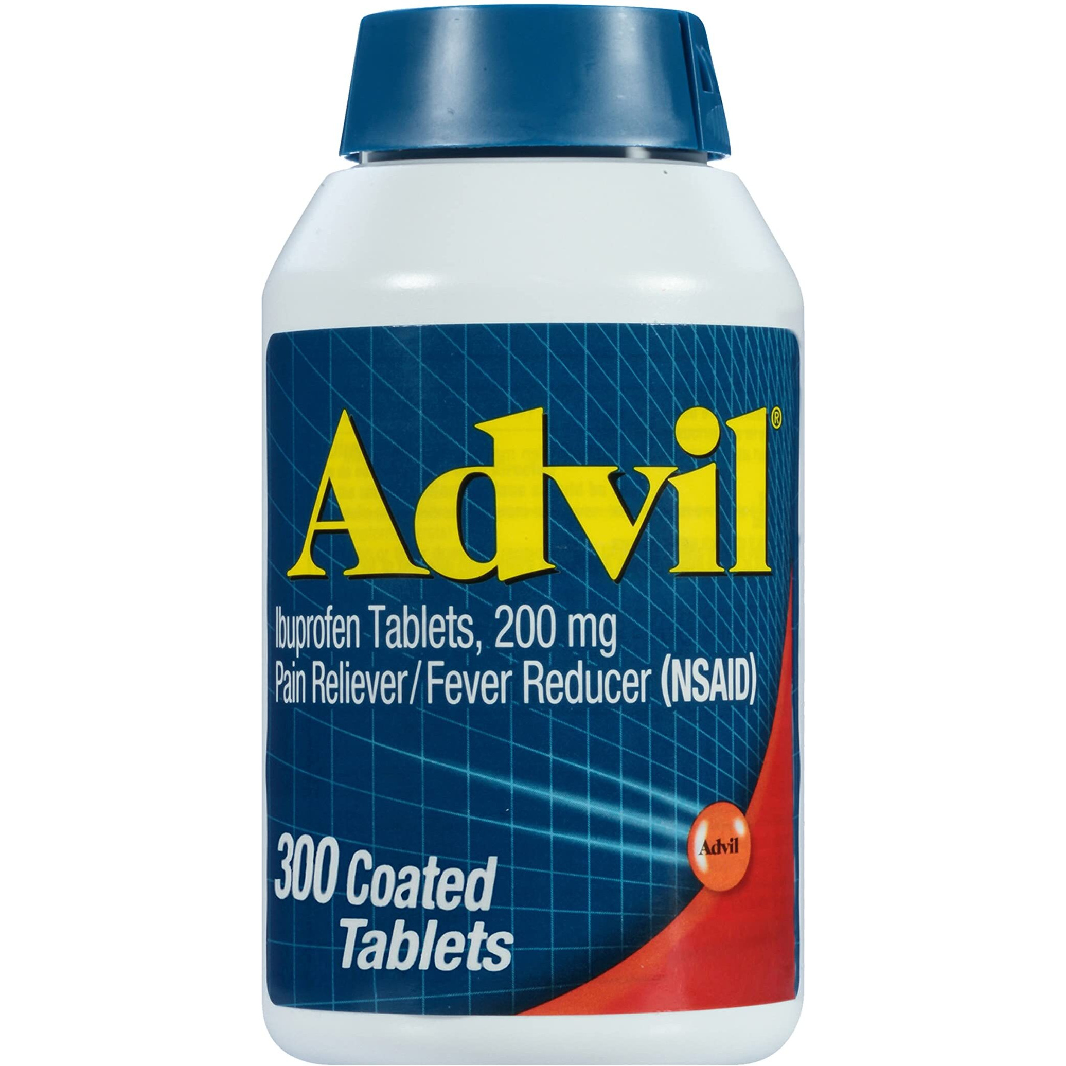 Advil Pain Reliever Medicine and Fever Reducer with Ibuprofen 200mg for Headache, Backache, Menstrual Pain and Joint Pain Relief - 300 Coated Tablets