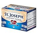 St. Joseph Aspirin Pain Reliever (NSAID) 81mg, Enteric Safety Coated, Adult Low Dose Regimen, 36 ct