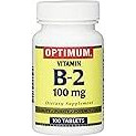 Optimum Vitamin B-2 Tablets, 100 Mg, 100 Count