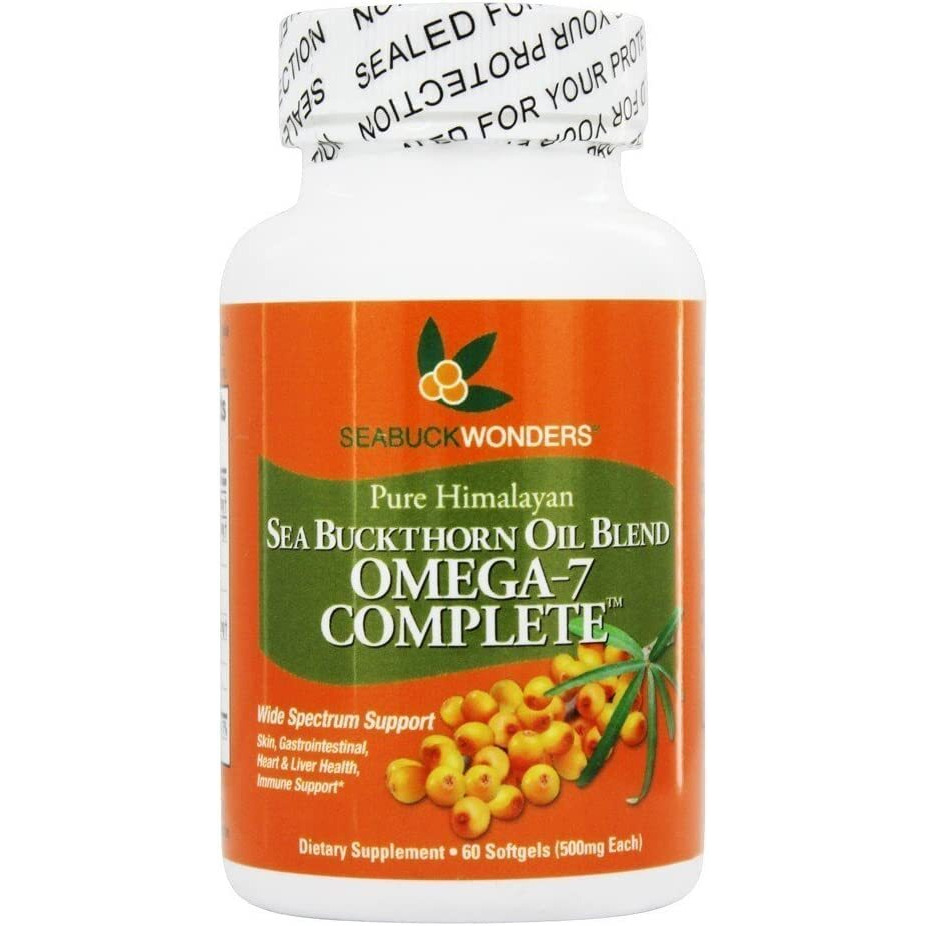 Omega-7 Complete - Sea Buckthorn Berry Plus Seed Oil - 60 gels/500mg
