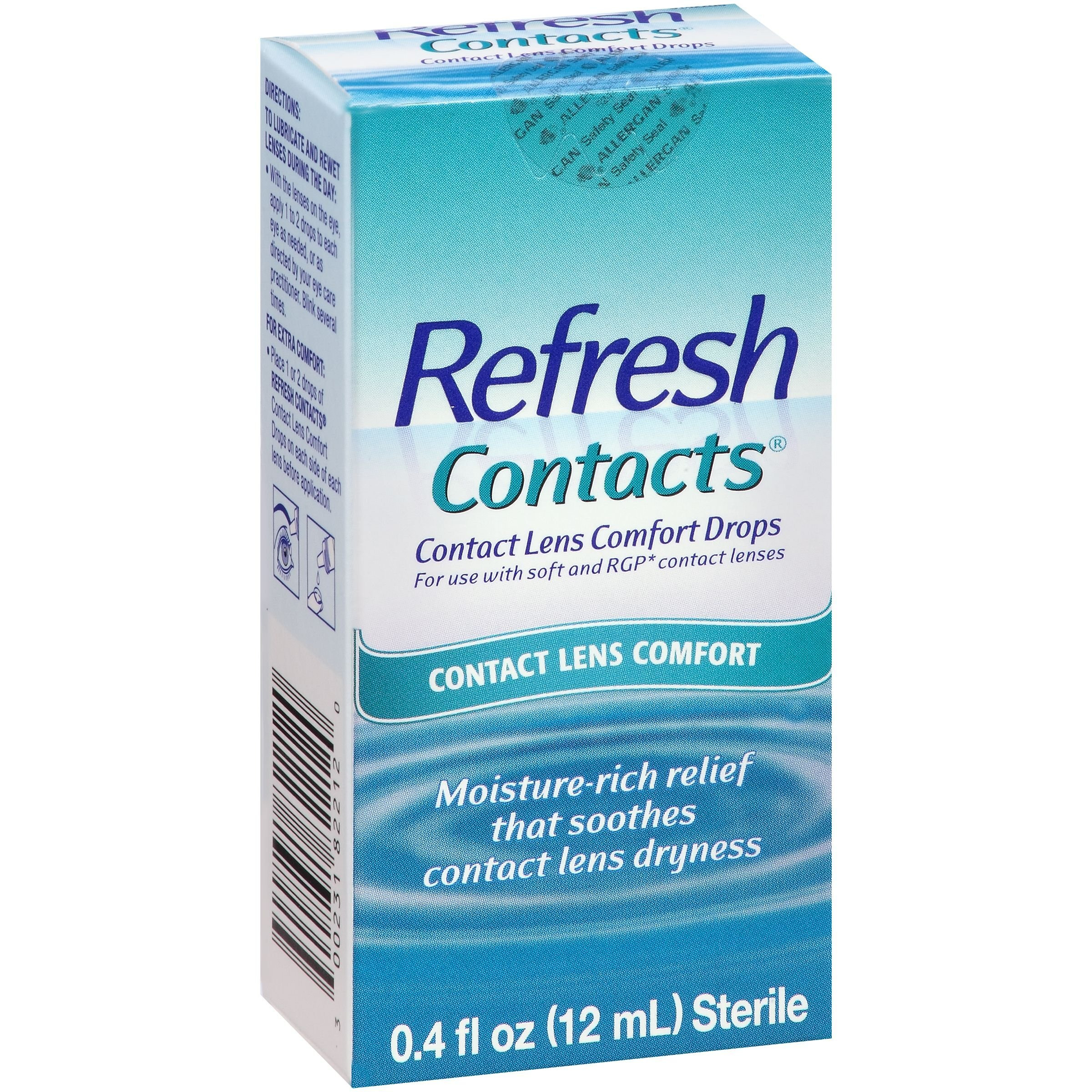 REFRESH Contacts Contact Lens Comfort Moisture Drops 0.40 oz (Pack of 2)