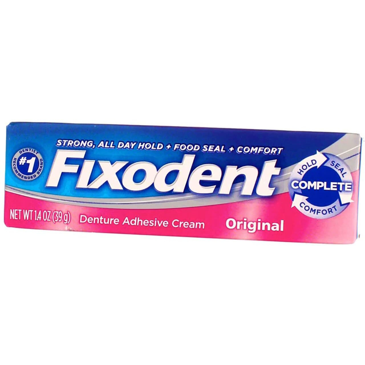 Fixodent Denture Adhesive Cream Original 1.4 Ounce (41ml) (6 Pack)