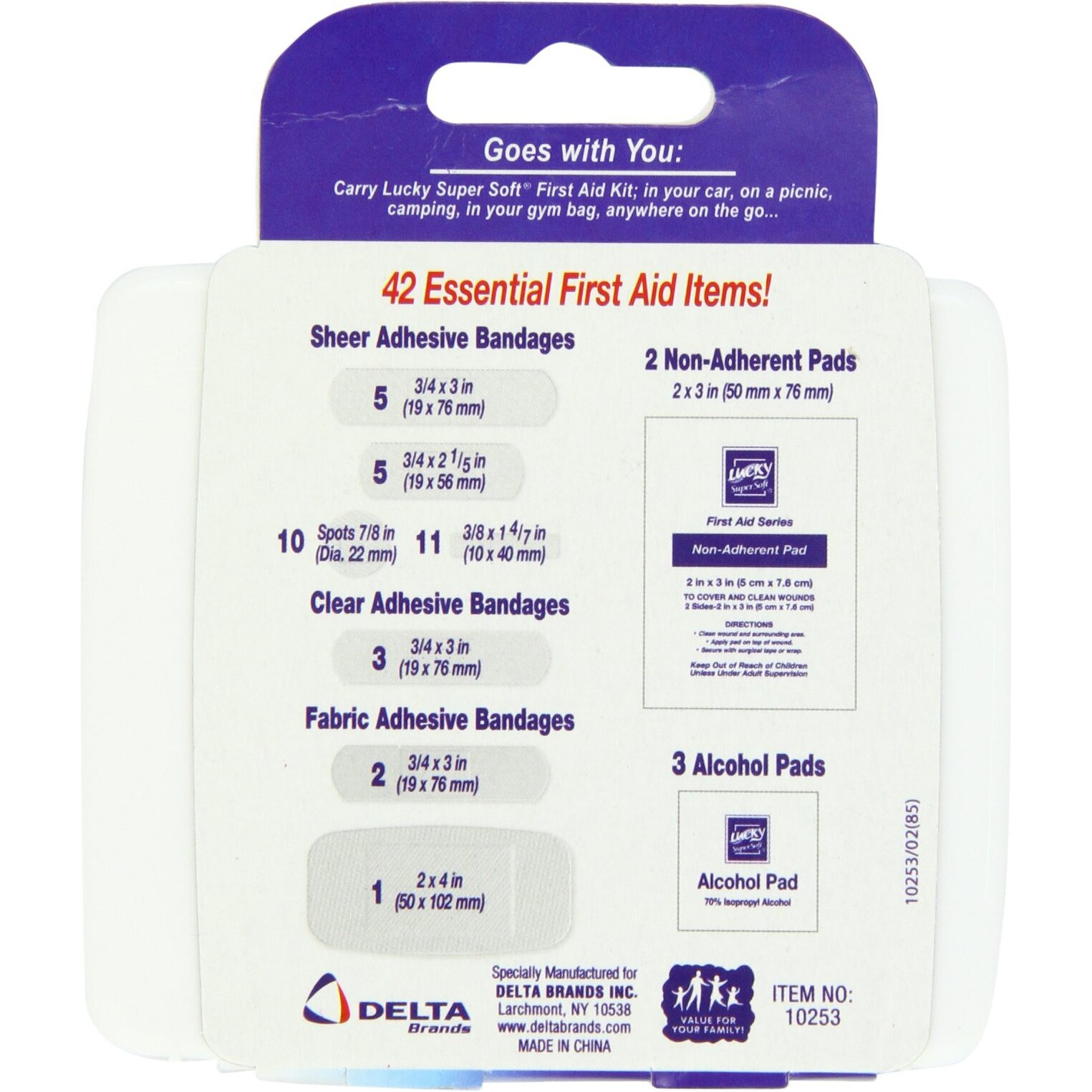 Lucky Super Soft First Aid Kit, 42 Count