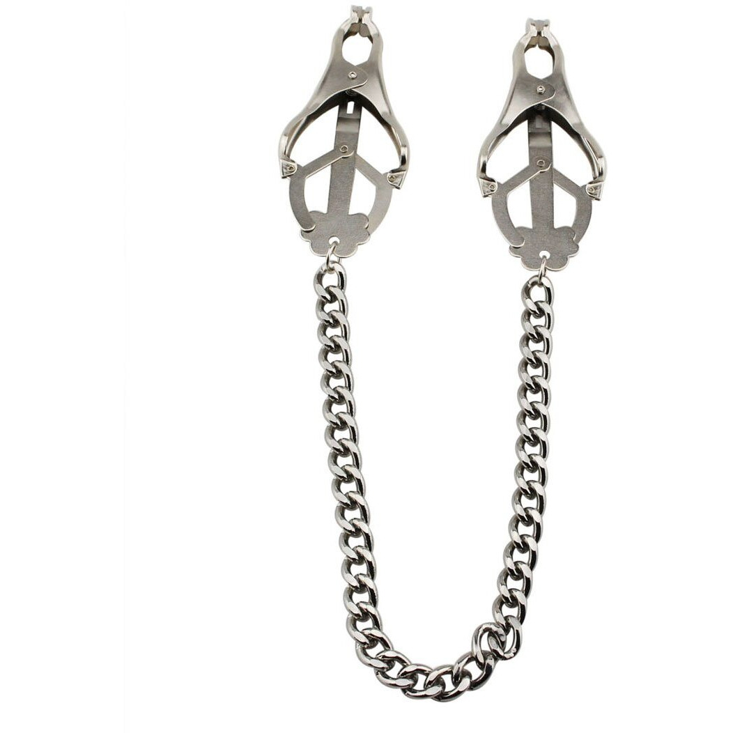 Endurance Butterfly Nipple Clamps With Jewel Chain Silver(D0102H7HY0A.)