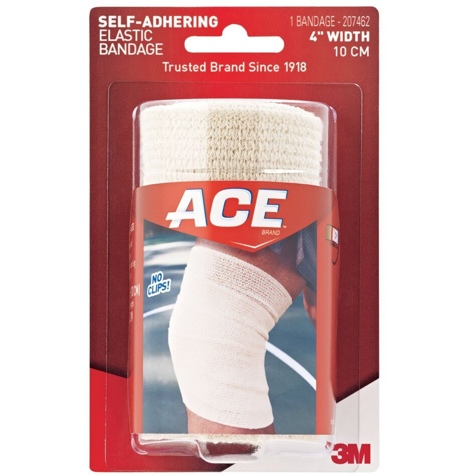 ACE 4" Self-Adhering Elastic Bandage, White