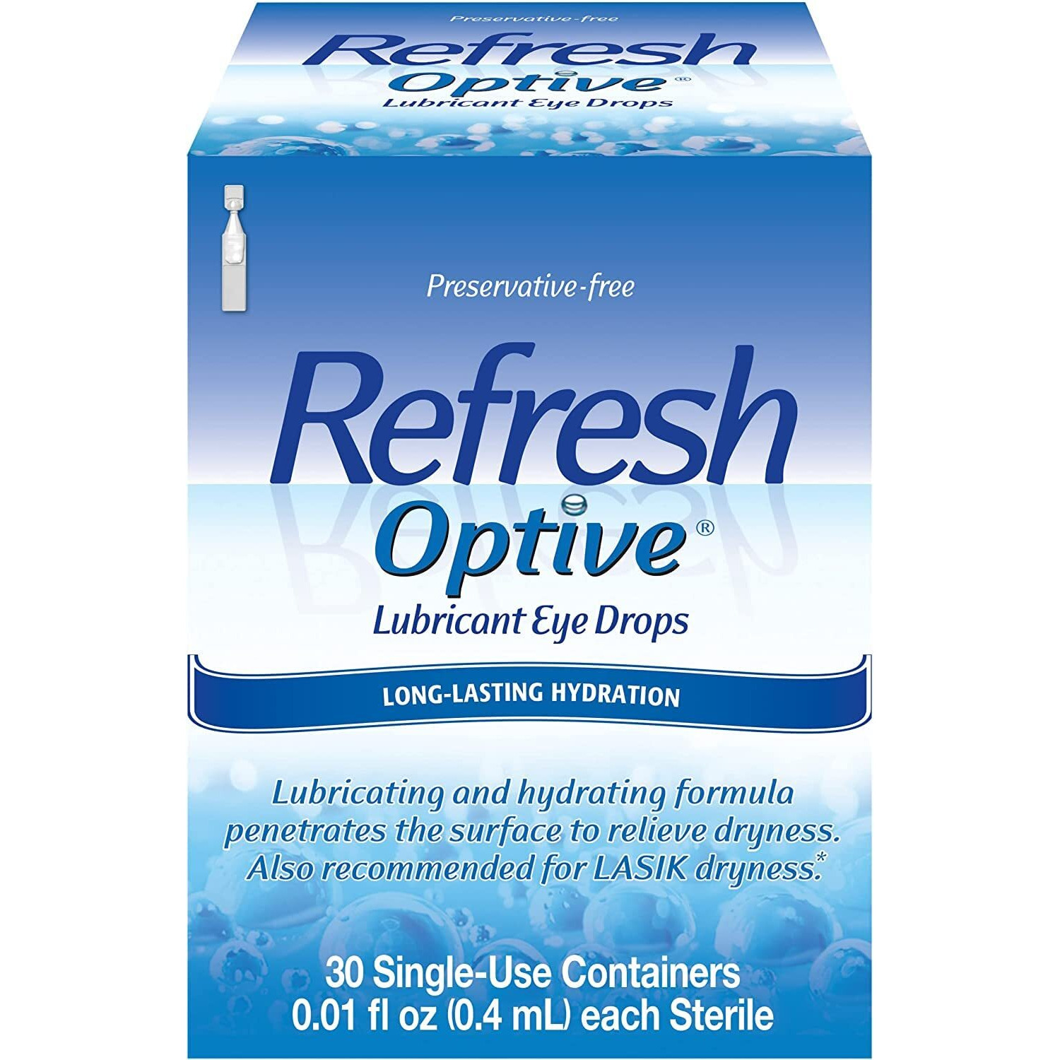 Refresh Optive Lubricant Eye Drops -- 30 Vials