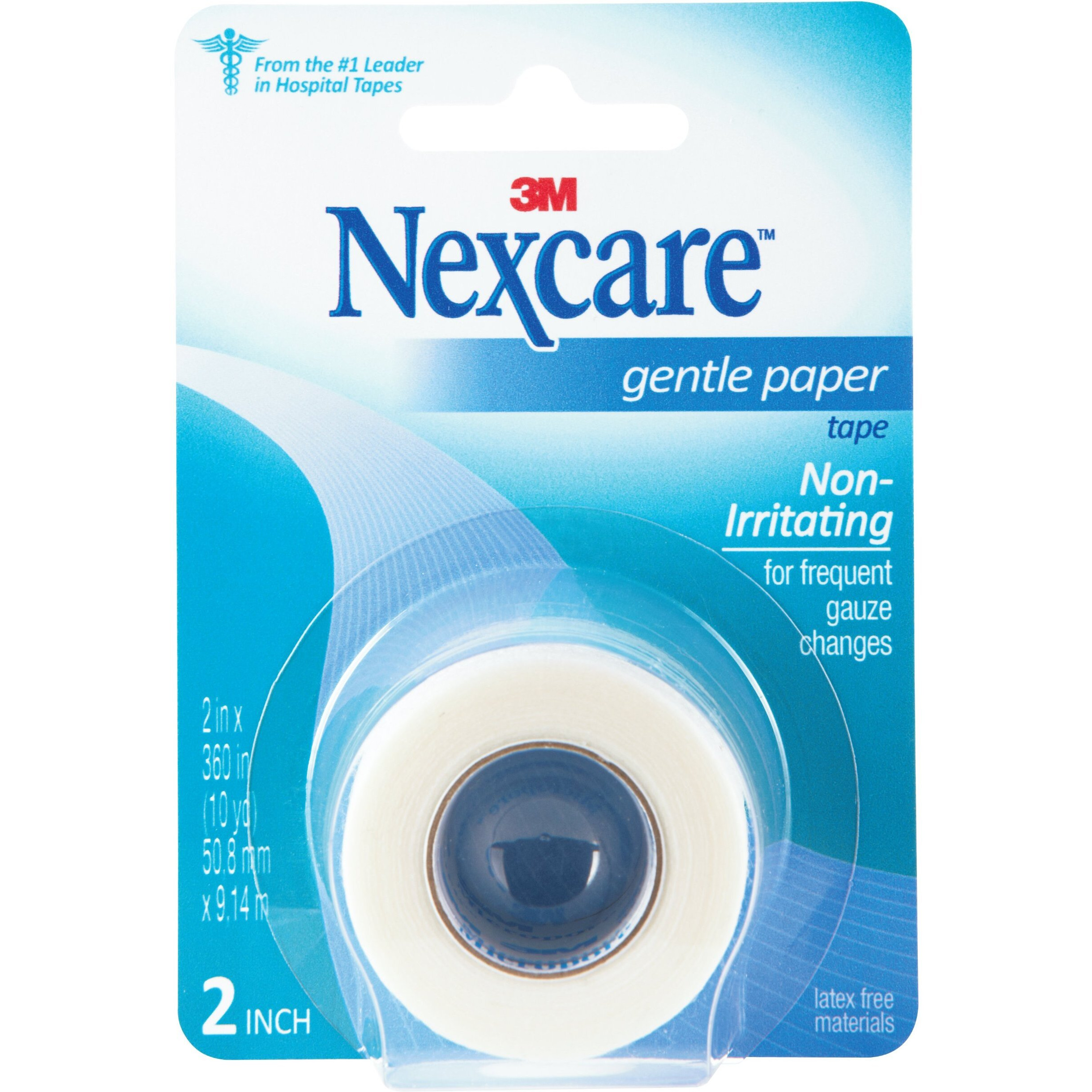 Nexcare Gentle Paper First Aid Tape, 2 Inches X 10 Yards, 0.1 Pound (Pack of 2)