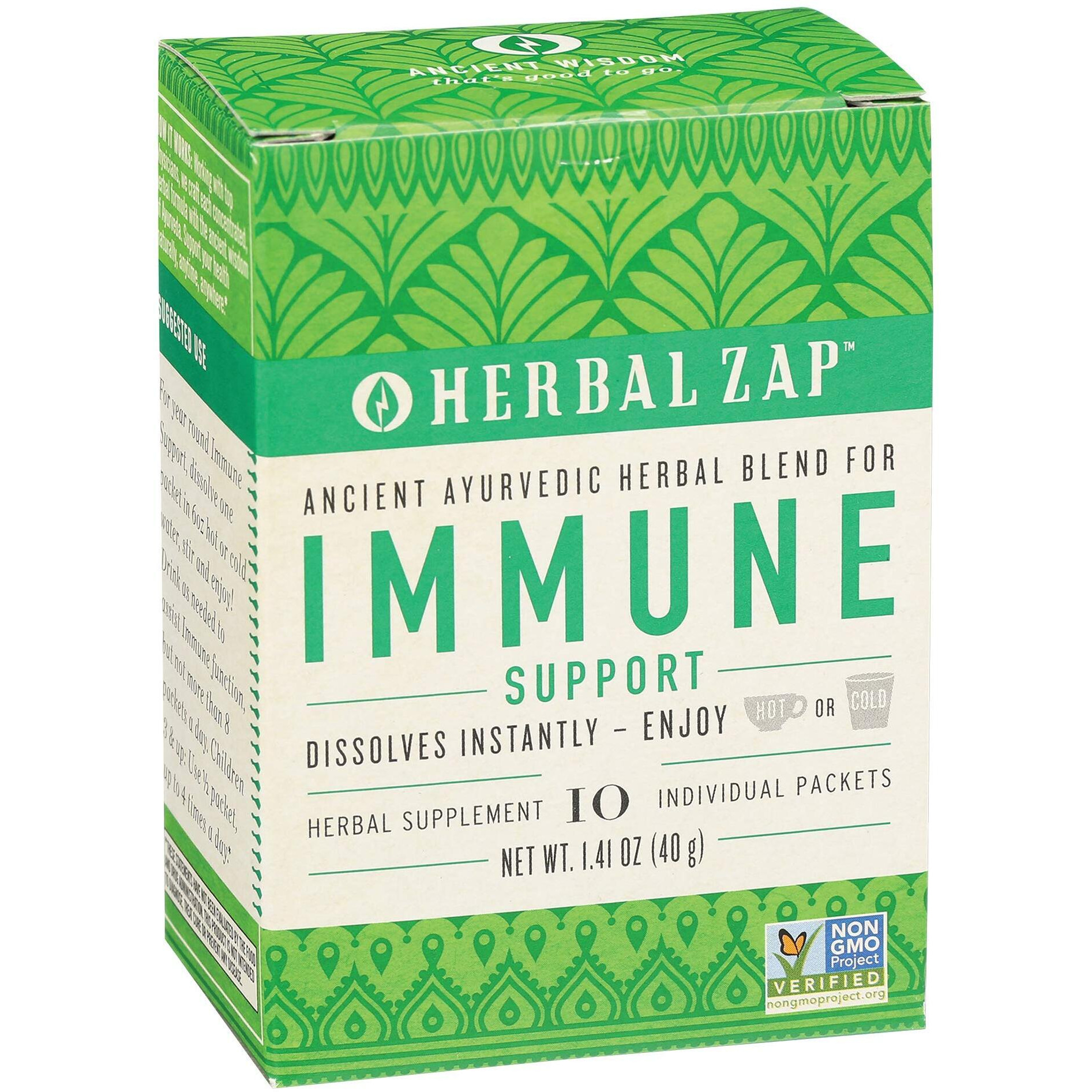 Herbal ZAP Instantly Dissolving Ayurveda Digestive & Immune Support to Balance Vata Kapha Ayurvedic Doshas. 10 Count Box, 1.41 Ounce