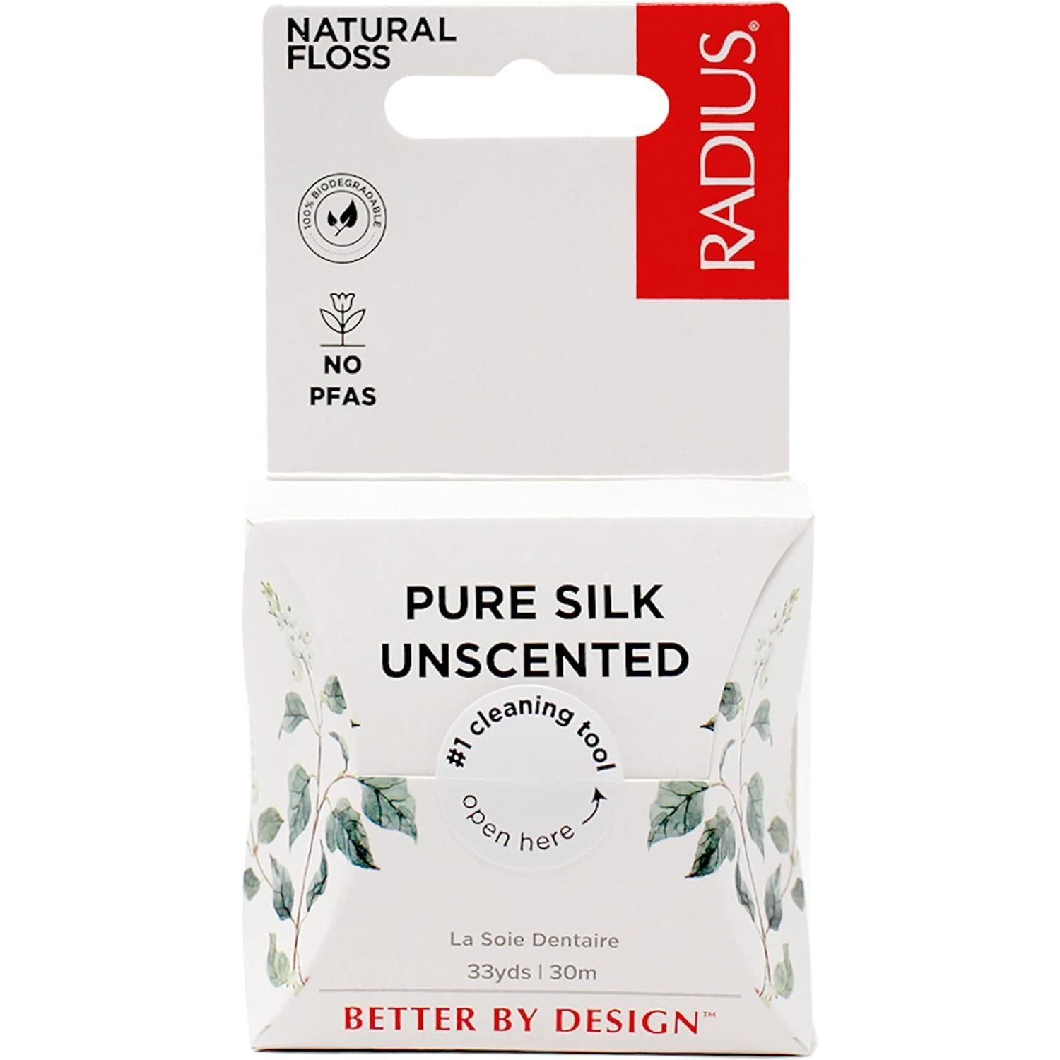 Radius - Floss - Silk - Waxed - Round - Unflavored - 33 Yd - case Of 6(D0102H5K8P8)