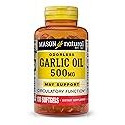 MASON NATURAL Garlic Oil 500 mg Odorless Allium Sativum Supplement - Supports Healthy Circulatory Function, 100 Softgels