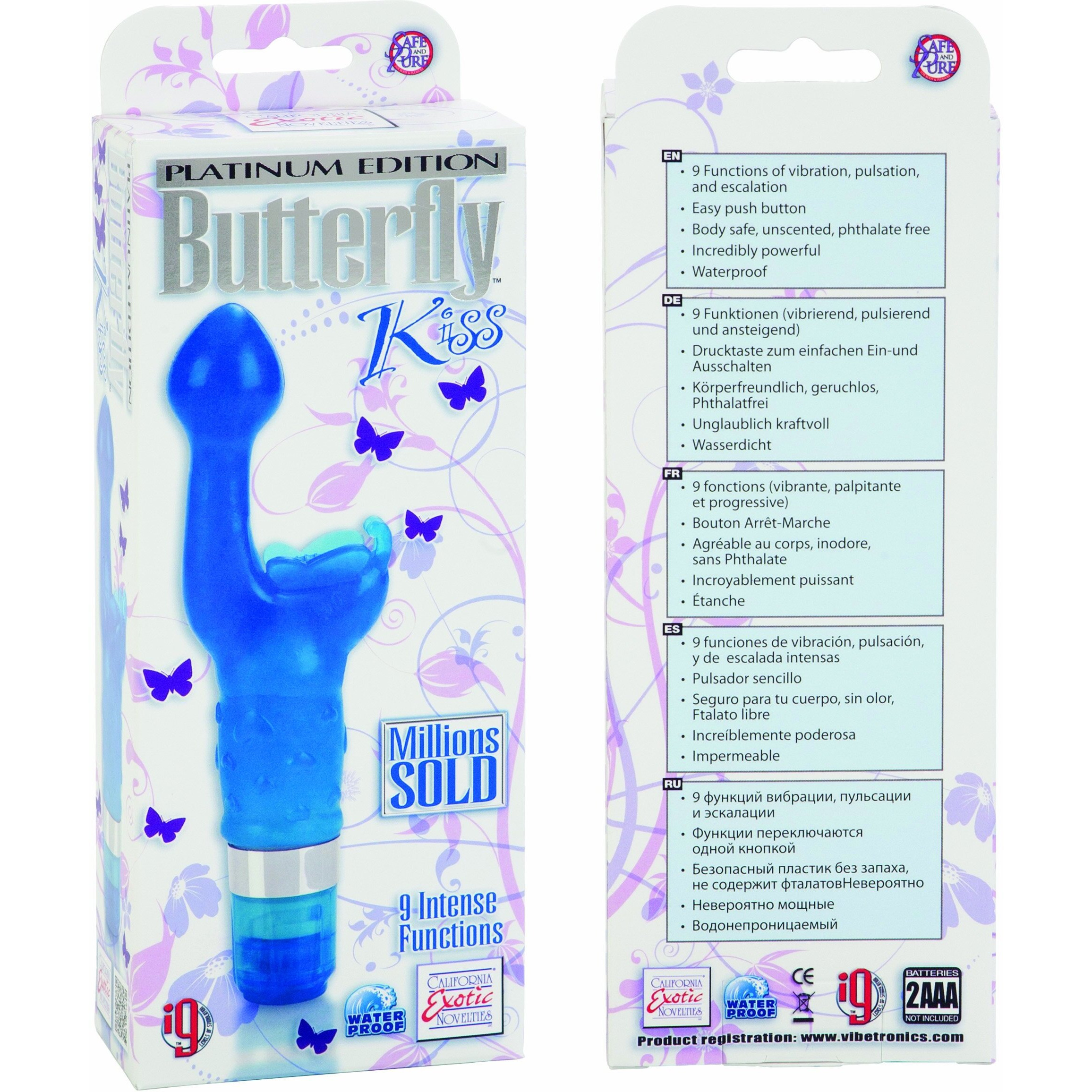 Platinum Edition Butterfly Kiss Vibrator Blue(D0102H7H1YU.)