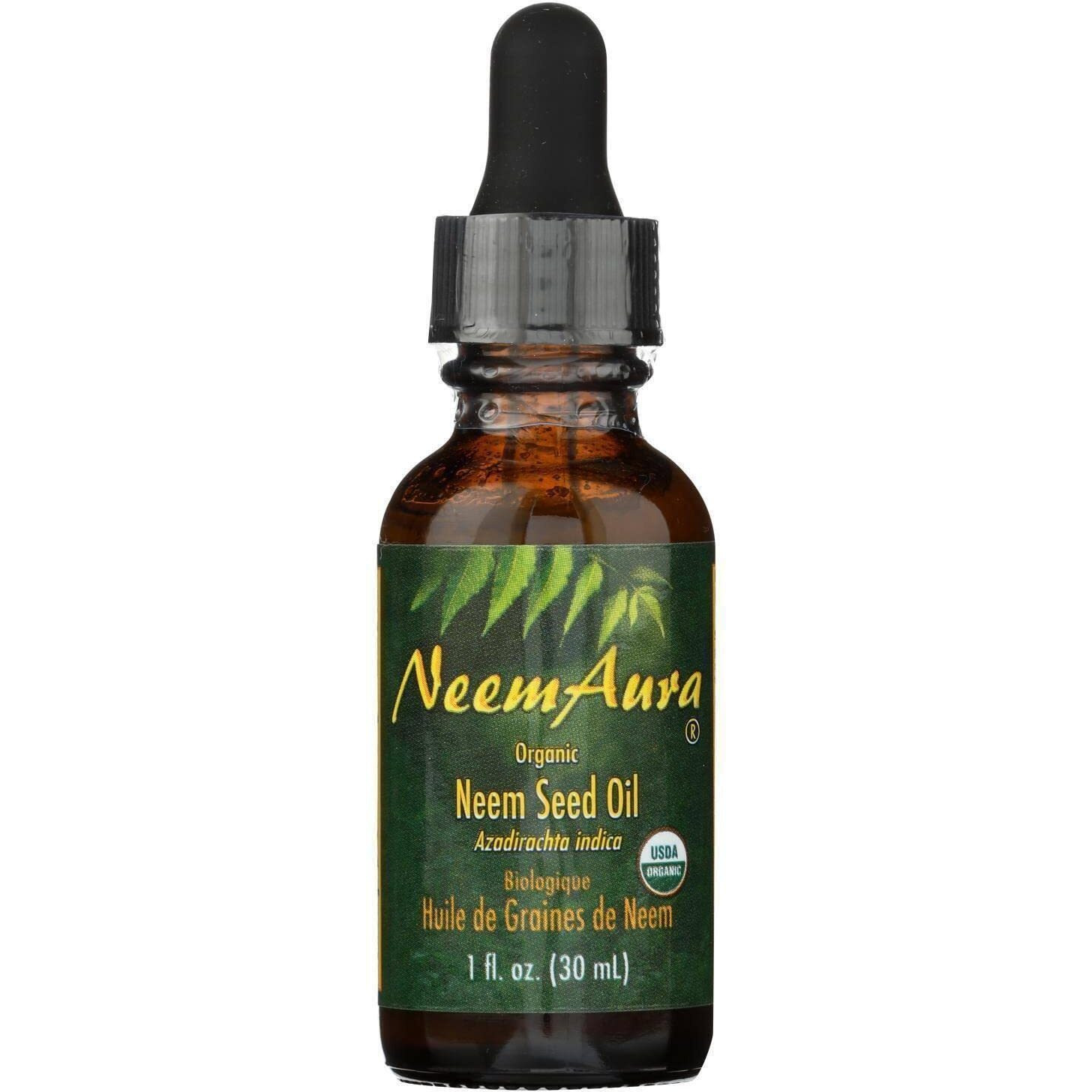 Neem Aura, Oil Neem Seed Organic, 1 Fl Oz