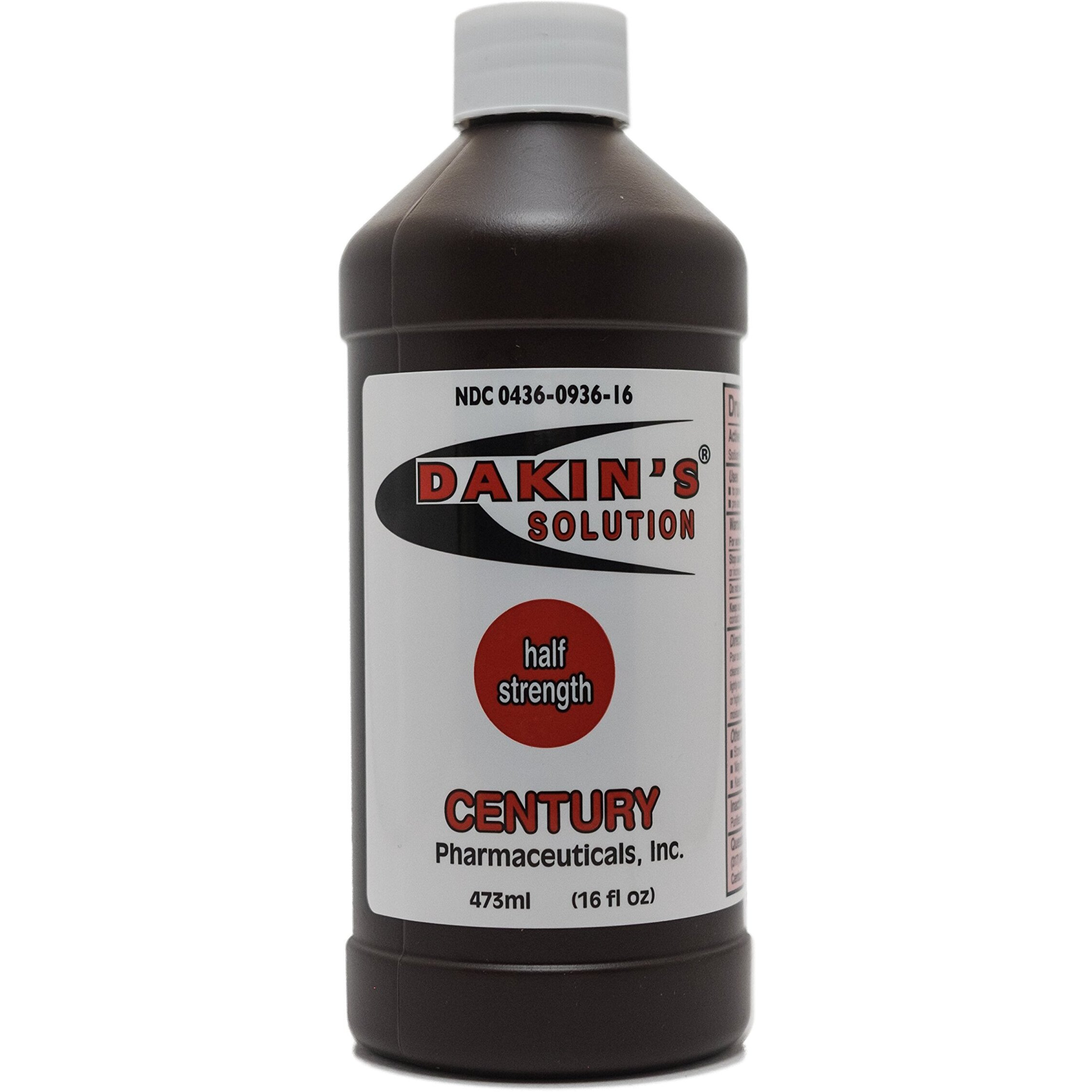 Century Pharmaceuticals 0436-0936-161 Sodium Hypochlorite 0.25 % Wound Therapy for Acute and Chronic Wounds, 16 Fl.Oz