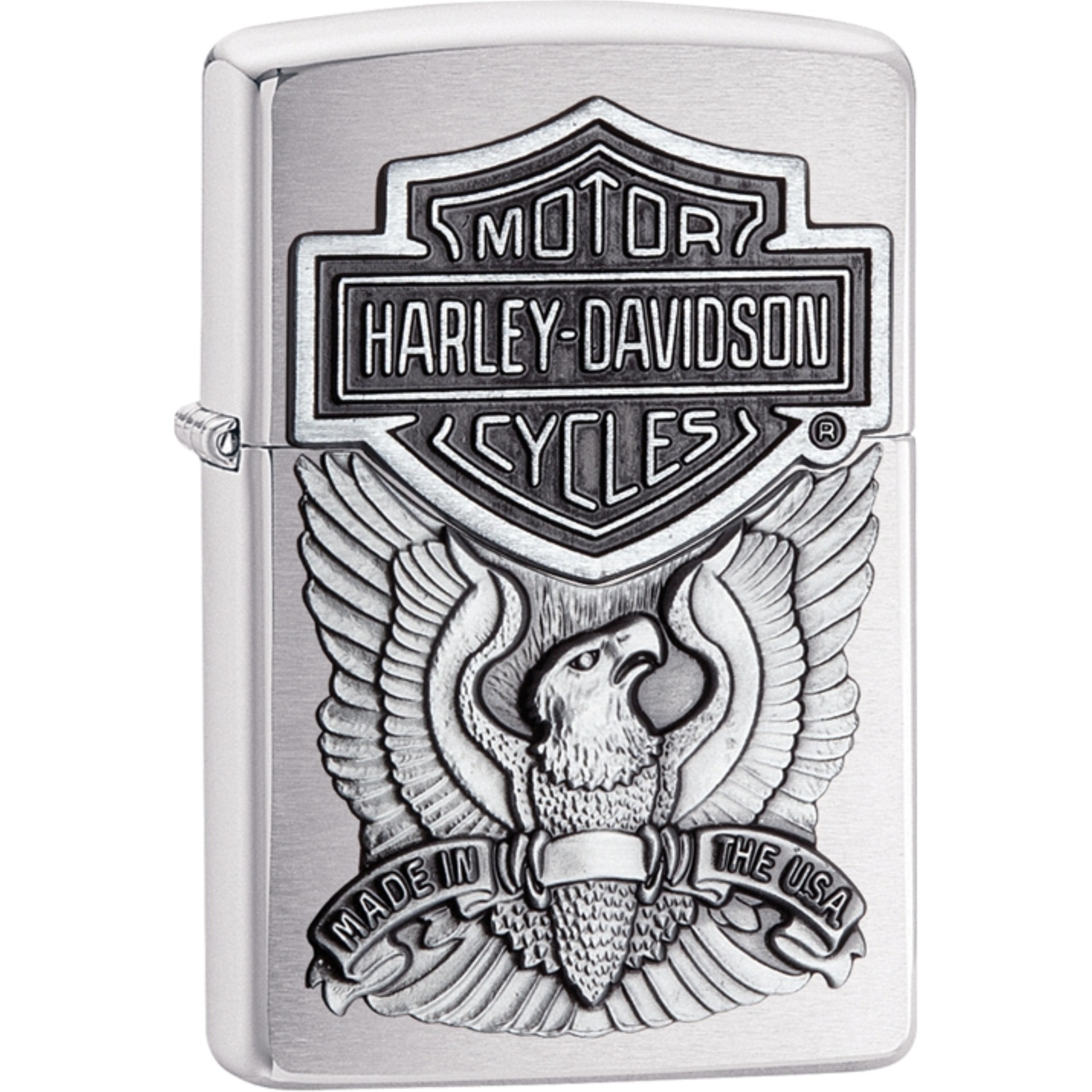 200HD.H284 - Zippo HD Brushed Chrome Lighter, Made In Usa